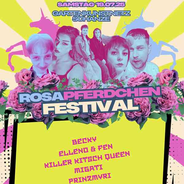 Plakat Rosa Pferdchen Festival