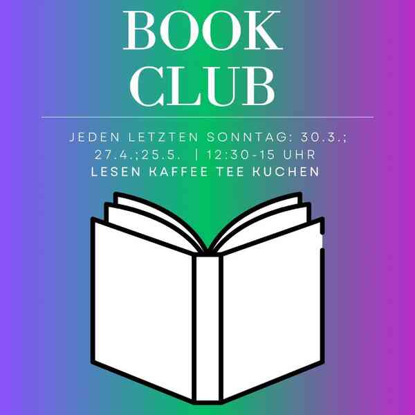 HafenVokü Hafenstraße 116, Silent Book Club; jeden letzten Sonntag 12:30-15 Uhr; Lesen, Kaffee, Tee, Kuchen; alkoholfrei, rauchfrei, vegan