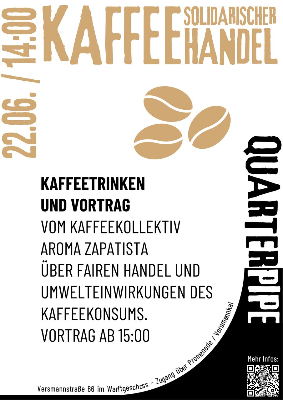 Veranstaltungsankündigung Solidarischer Kaffeehandel