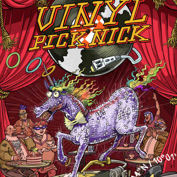 Einhorn, Manege, Zirkus, Schallplatten, Vinyl, Plattenspieler, Snacks