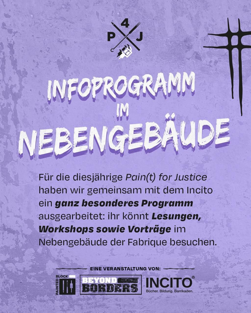 Programm des Pain(t) for Justice Festivals /3