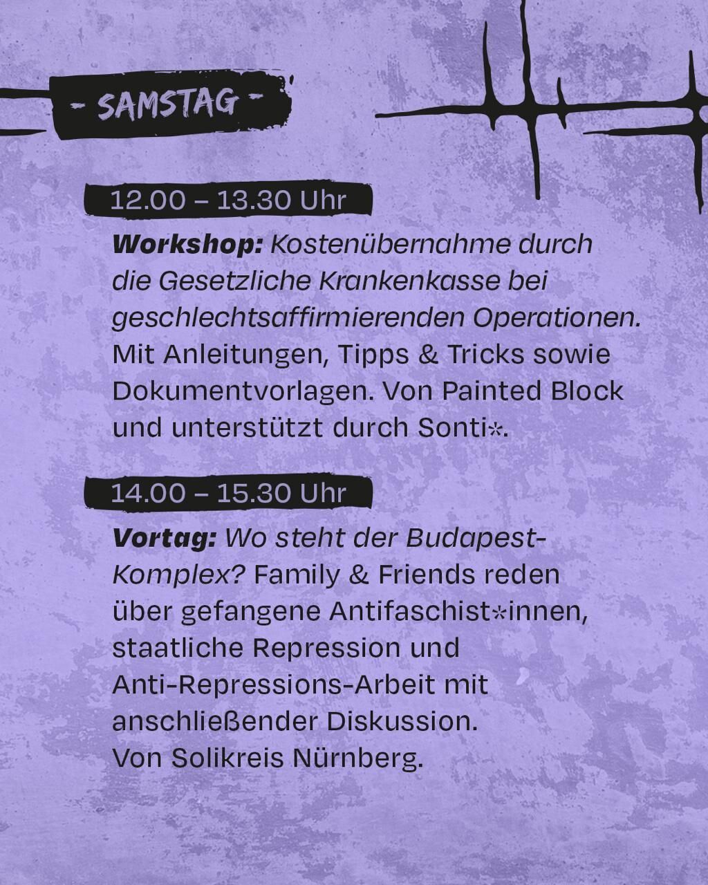 Programm des Pain(t) for Justice Festivals /4
