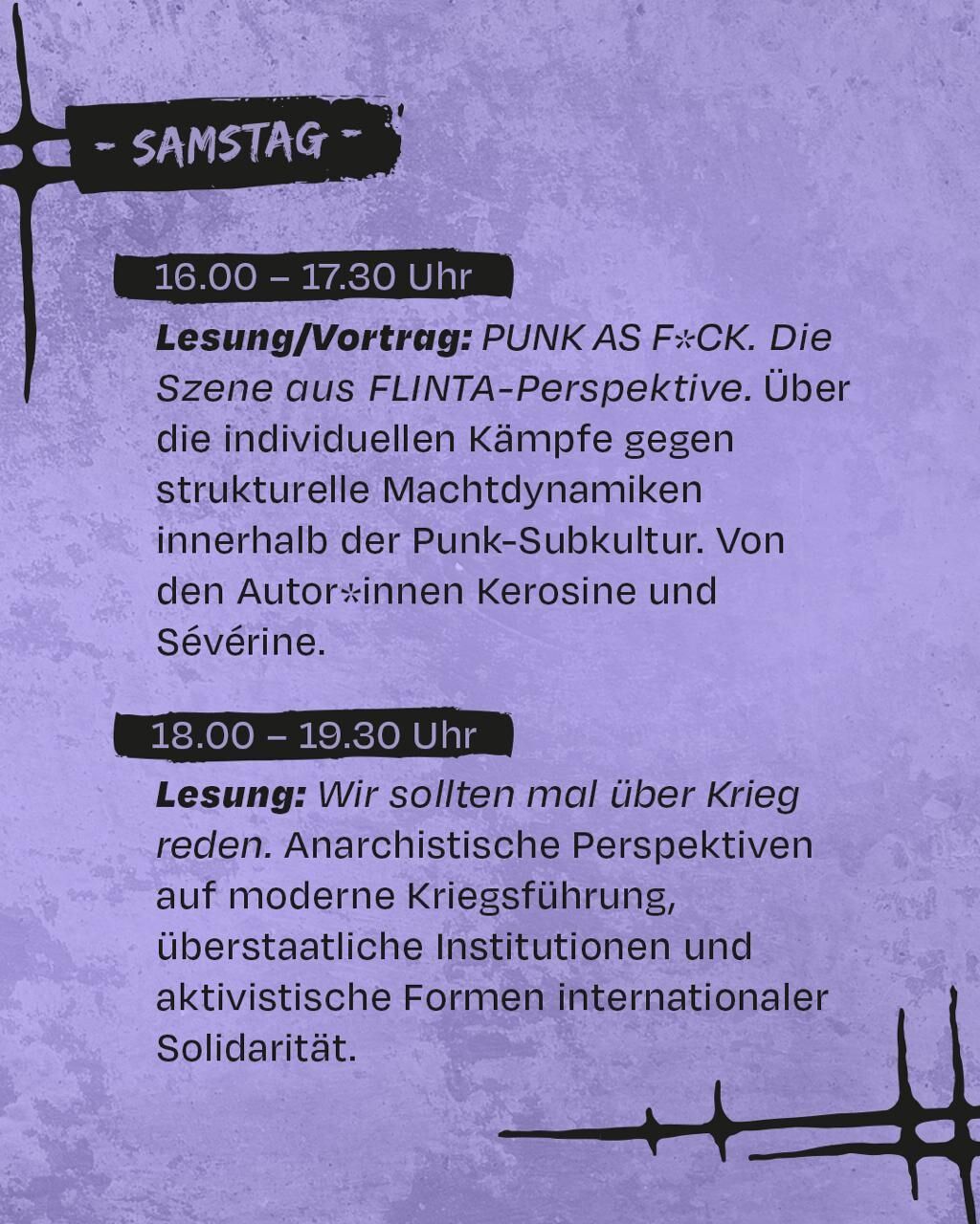 Programm des Pain(t) for Justice Festivals /5