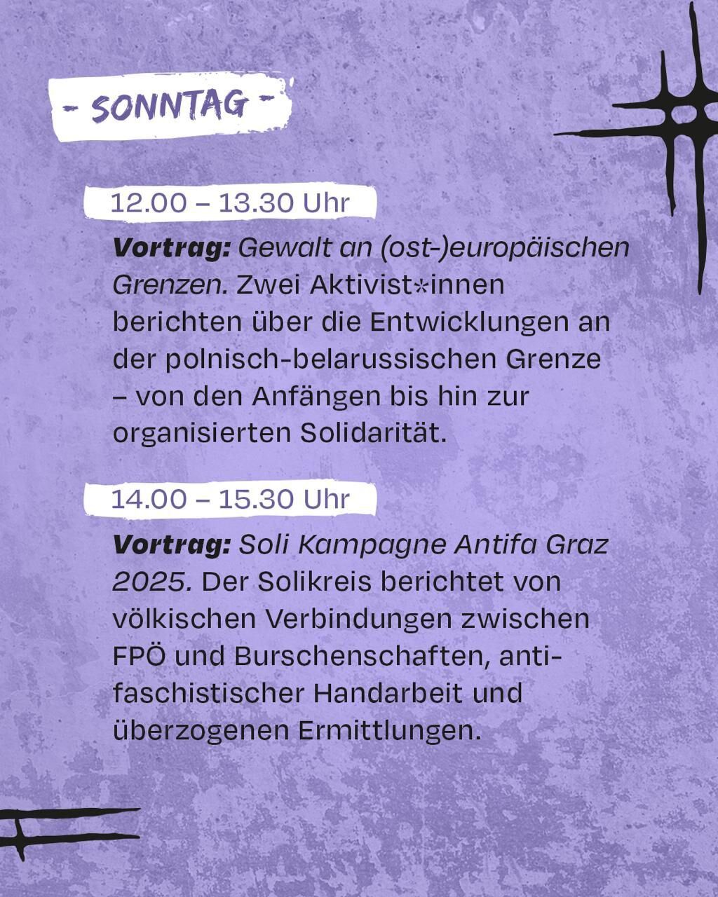 Programm des Pain(t) for Justice Festivals /6