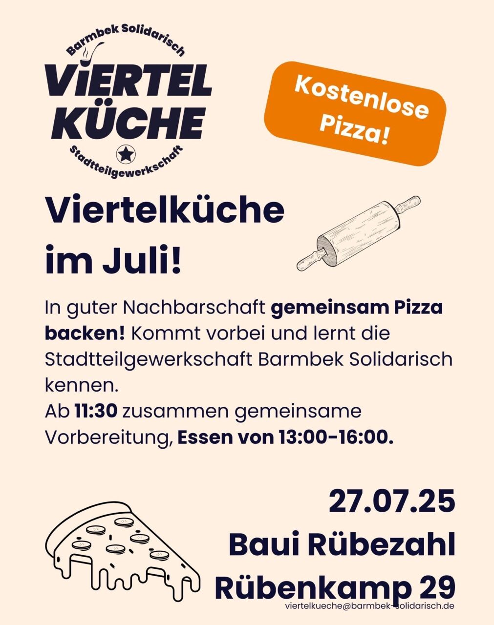 Einfache Grafik zur Viertelküche im Juli mit den im Text genannten Daten.