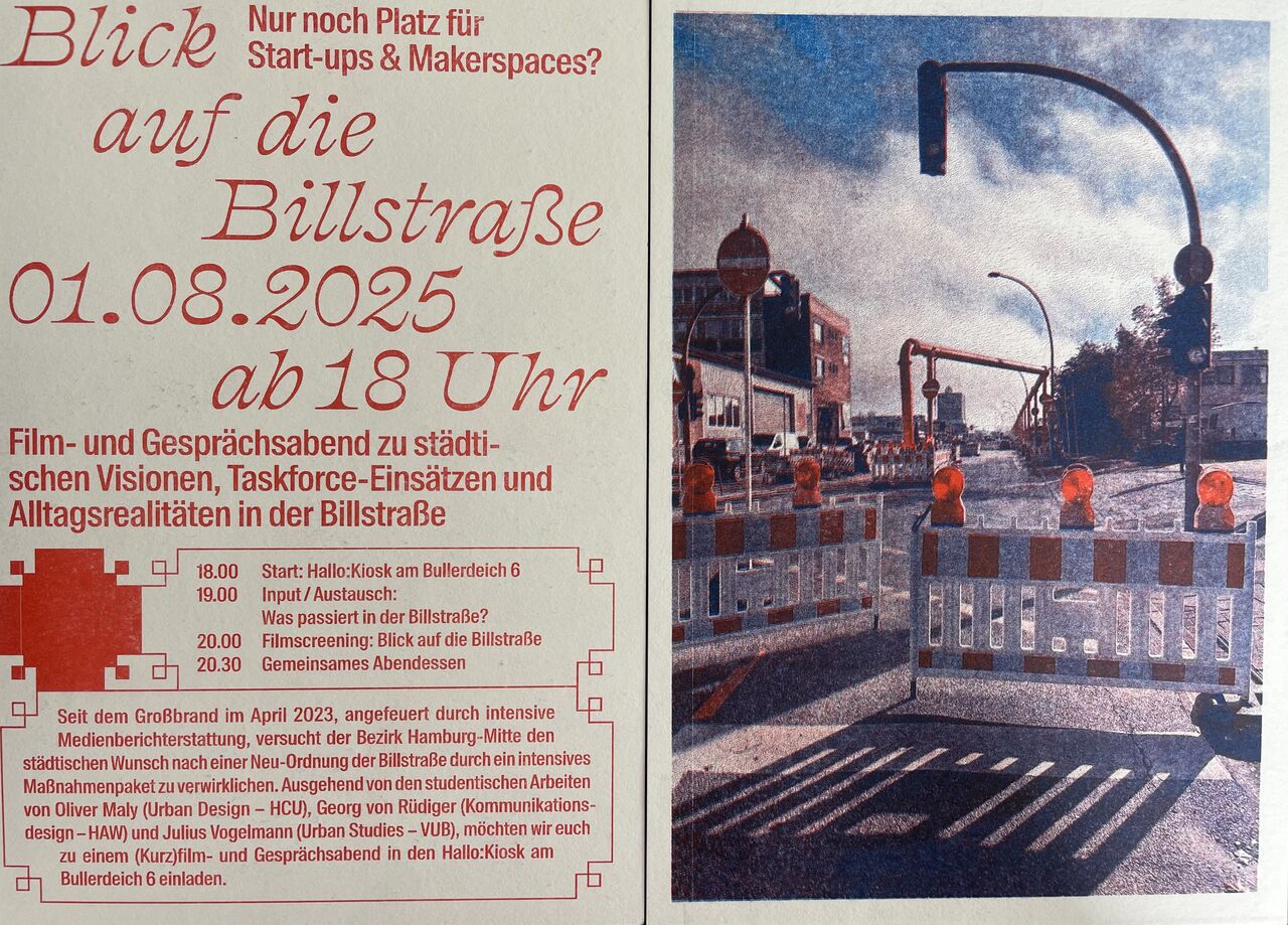 Veranstaltungsbeschreibung und ein Bild von der Billstraße