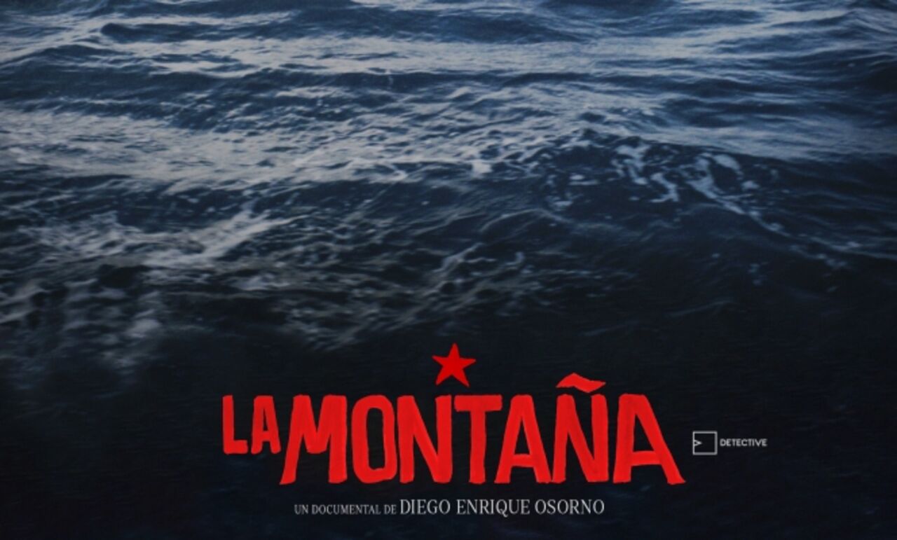 Offizielles Filmplakat von La Montana. Zu sehen ist dunkelblaues Atlantikwasser