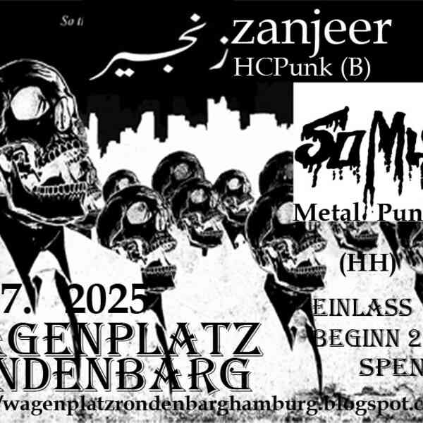 Flyer Zanjeer, SoMuSAi 17.07.25 Wagenplatz Rondenbarg