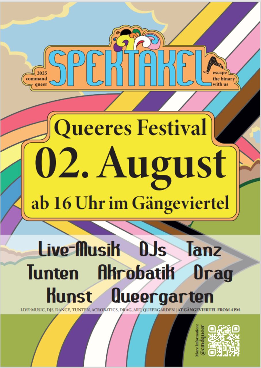 Poster mit Ankündigung zum Spektakel 2025