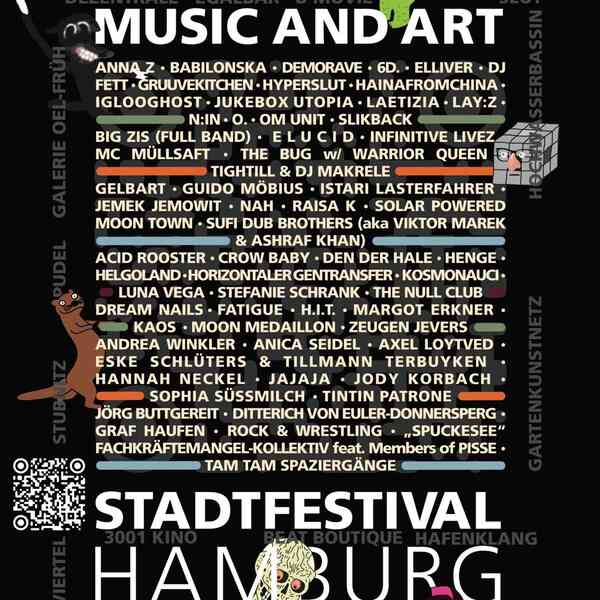 Off the Radar logo mit qr-code, artist-namen und daten
